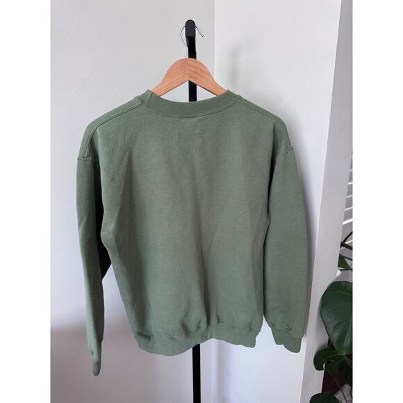 Vintage American Bald Eagle Green Crewneck Sweatshirt - Picture 2 of 3